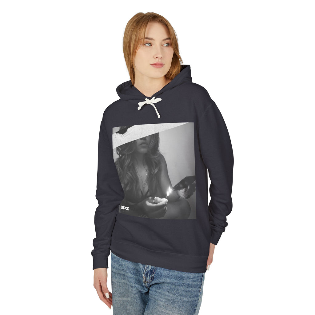 YWR Hoodie — Vintage Black & White Candle Graphic