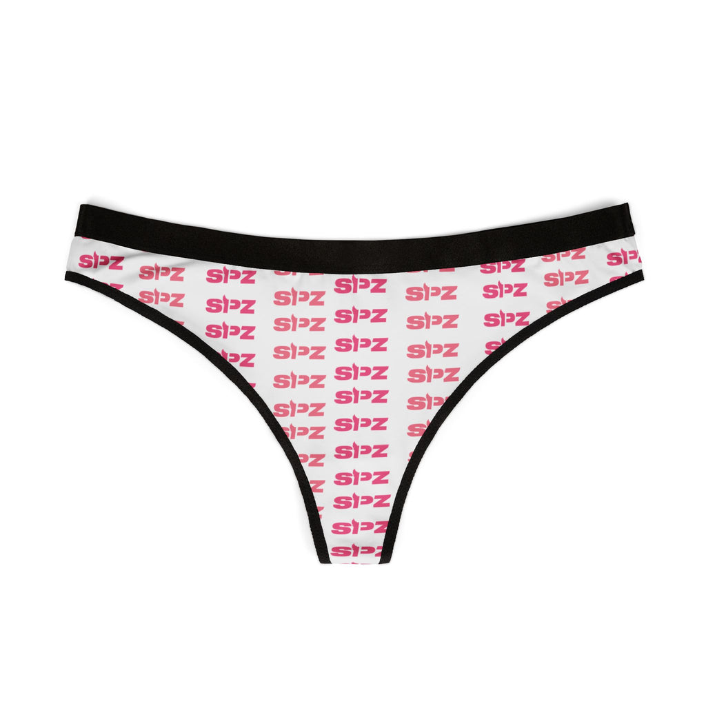 SPZ Women's Thong Panties — Pink Repeat Logo All-Over Print