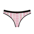 SPZ Women's Thong Panties — Pink Repeat Logo All-Over Print