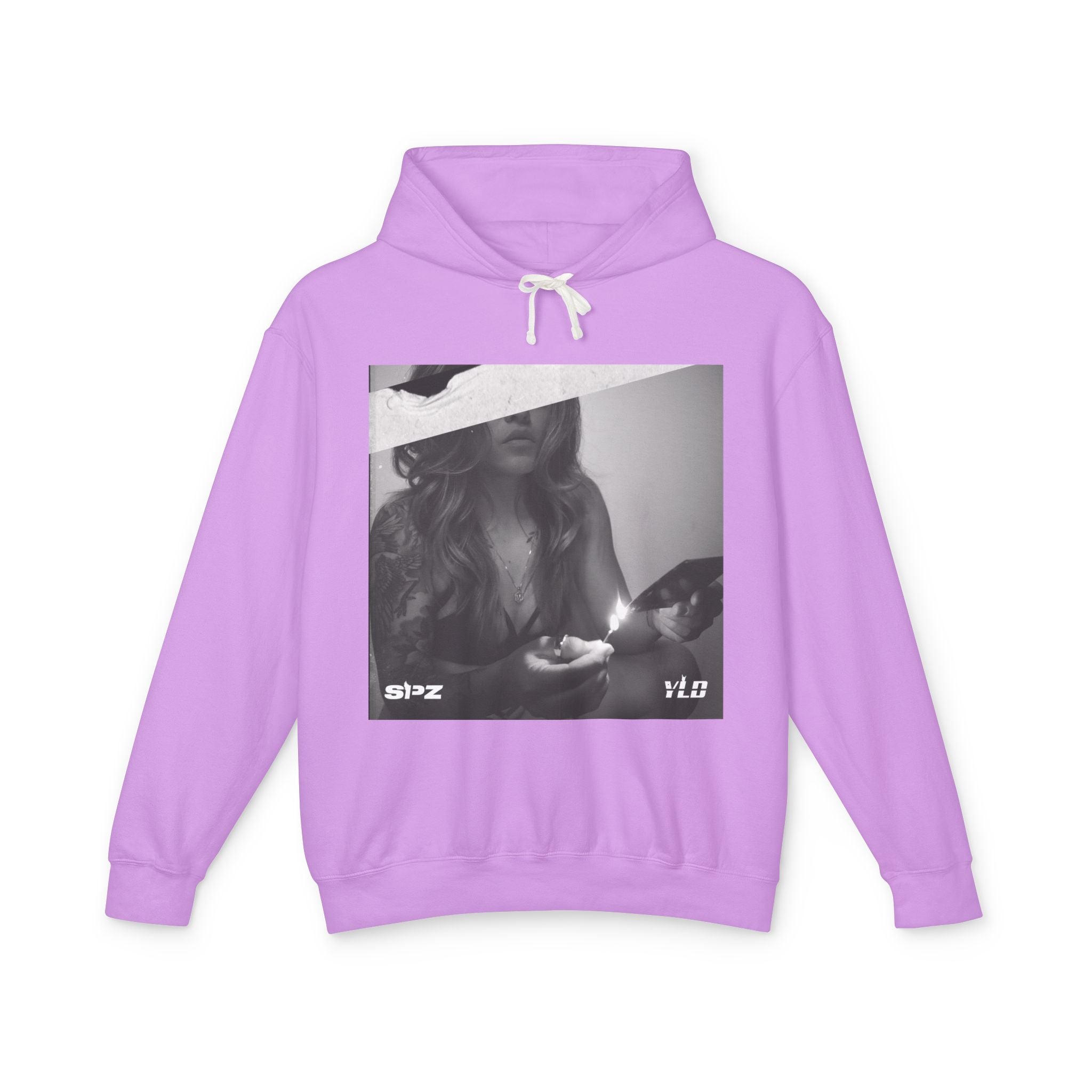 YWR Hoodie — Vintage Black & White Candle Graphic