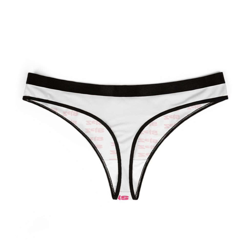 SPZ Women's Thong Panties — Pink Repeat Logo All-Over Print