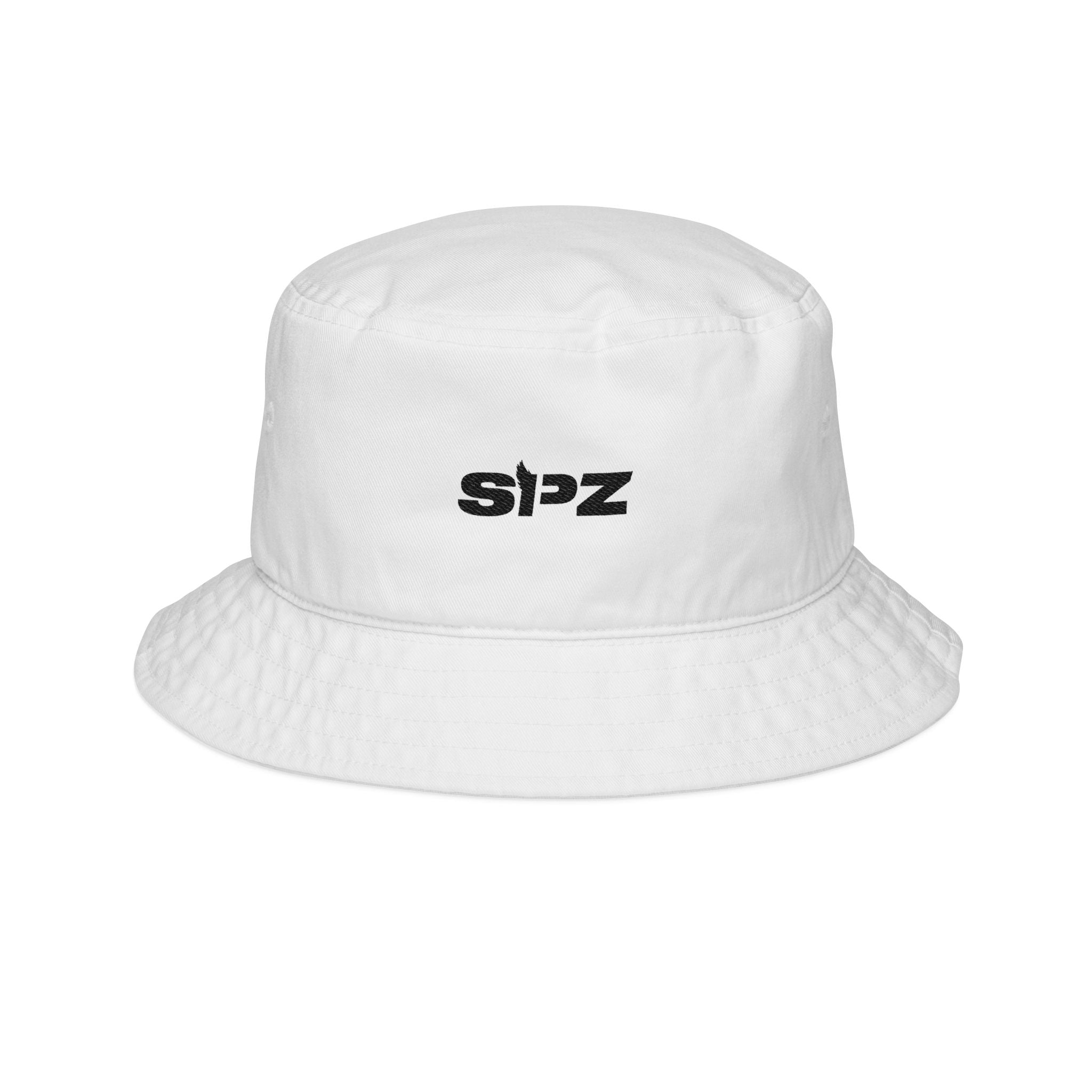 Embroidered 'SPZ' Minimalist Bucket Hat — Casual Streetwear Sun Hat