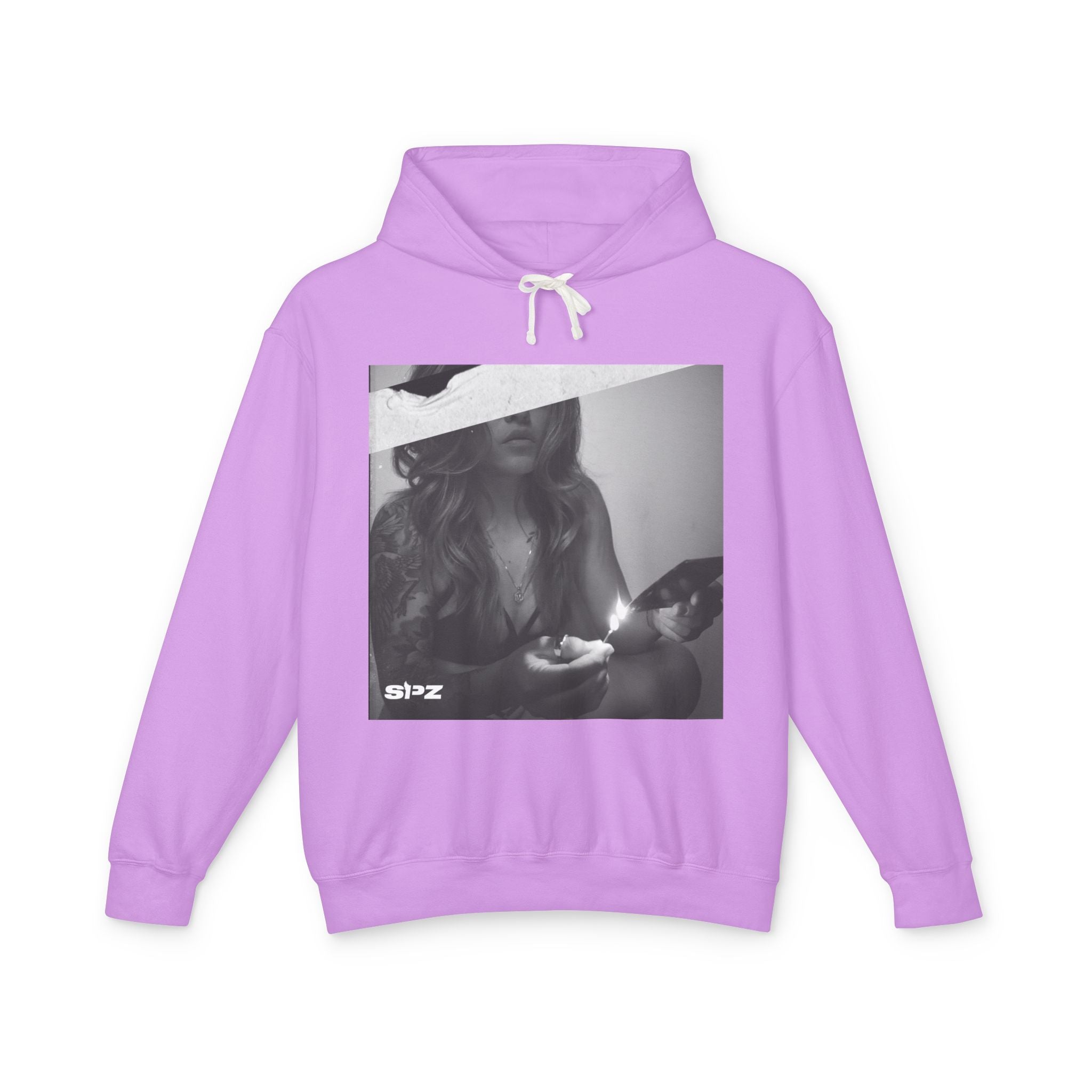 YWR Hoodie — Vintage Black & White Candle Graphic