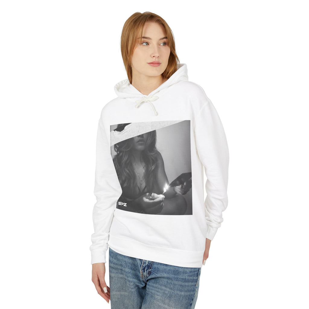 YWR Hoodie — Vintage Black & White Candle Graphic