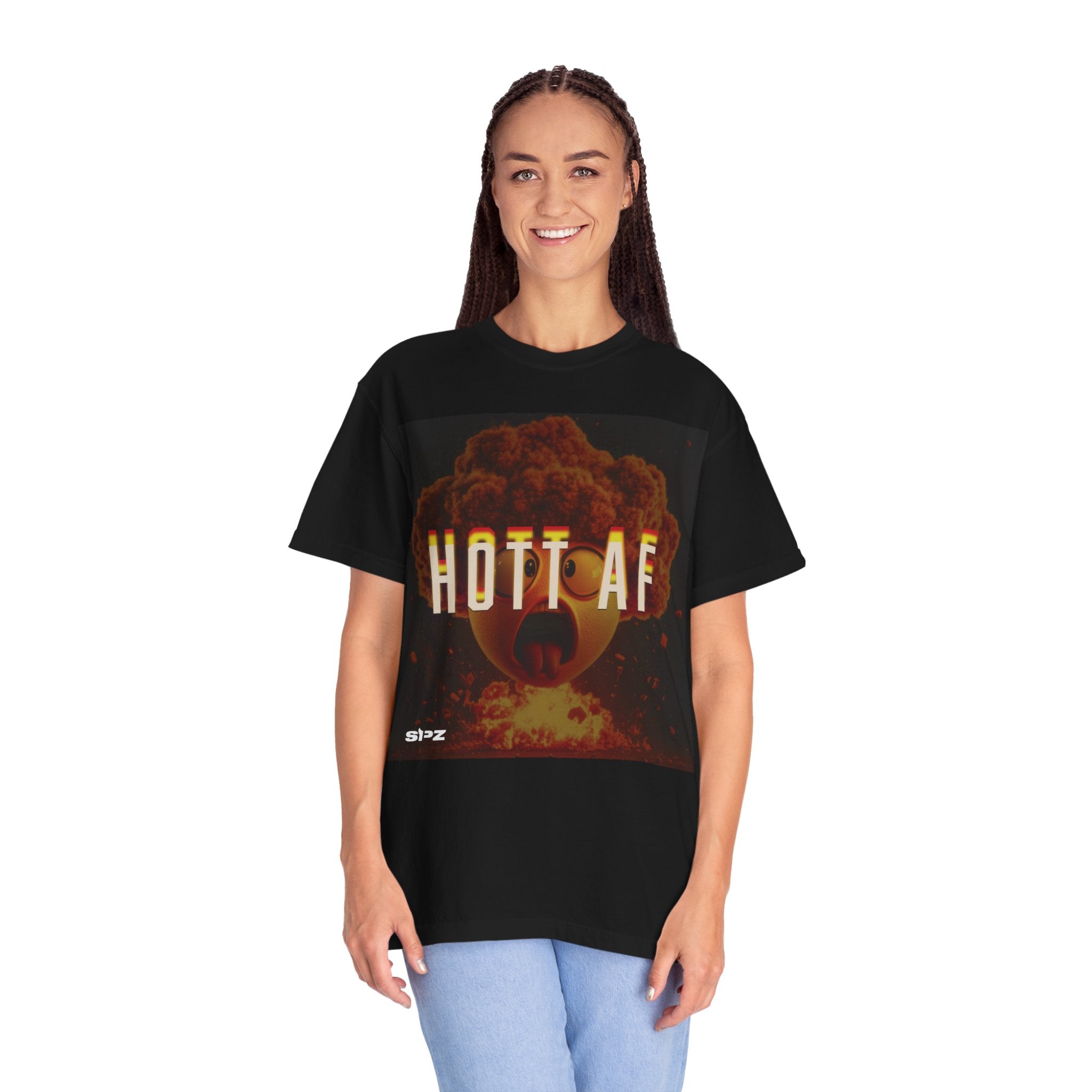 Hott AF Graphic T-Shirt — Retro Explosion Design Tee