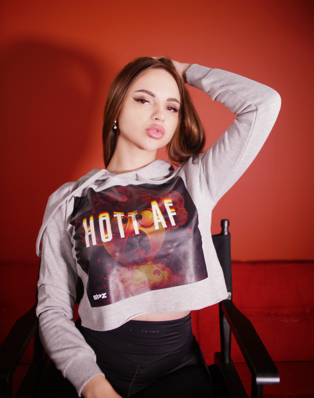 SPZ “HOT AF” Cropped Hoodie