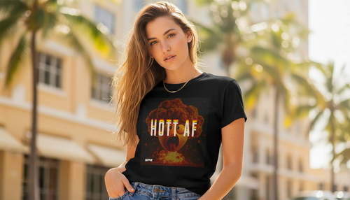 Hott AF Graphic T-Shirt — Retro Explosion Design Tee