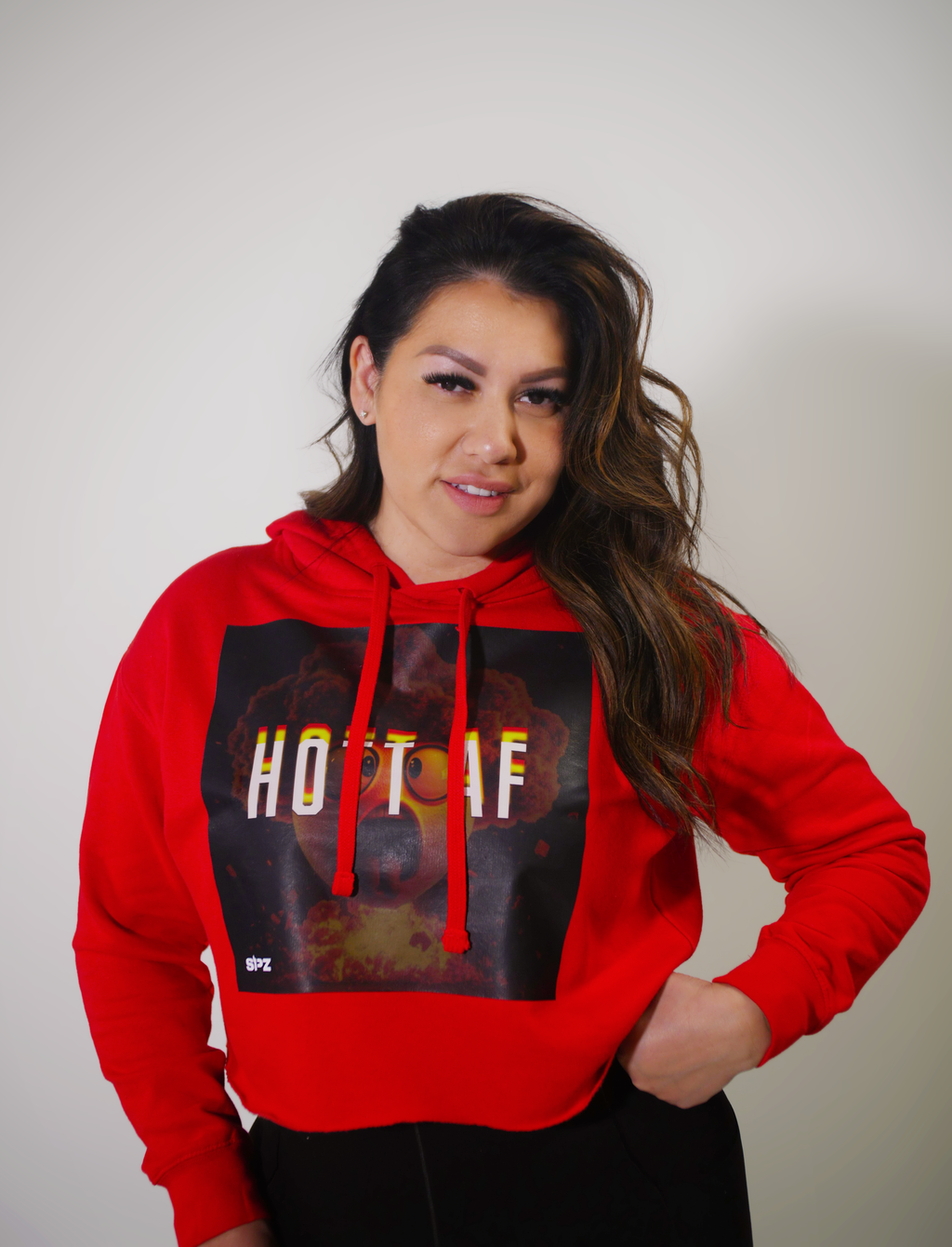 SPZ “HOT AF” Cropped Hoodie