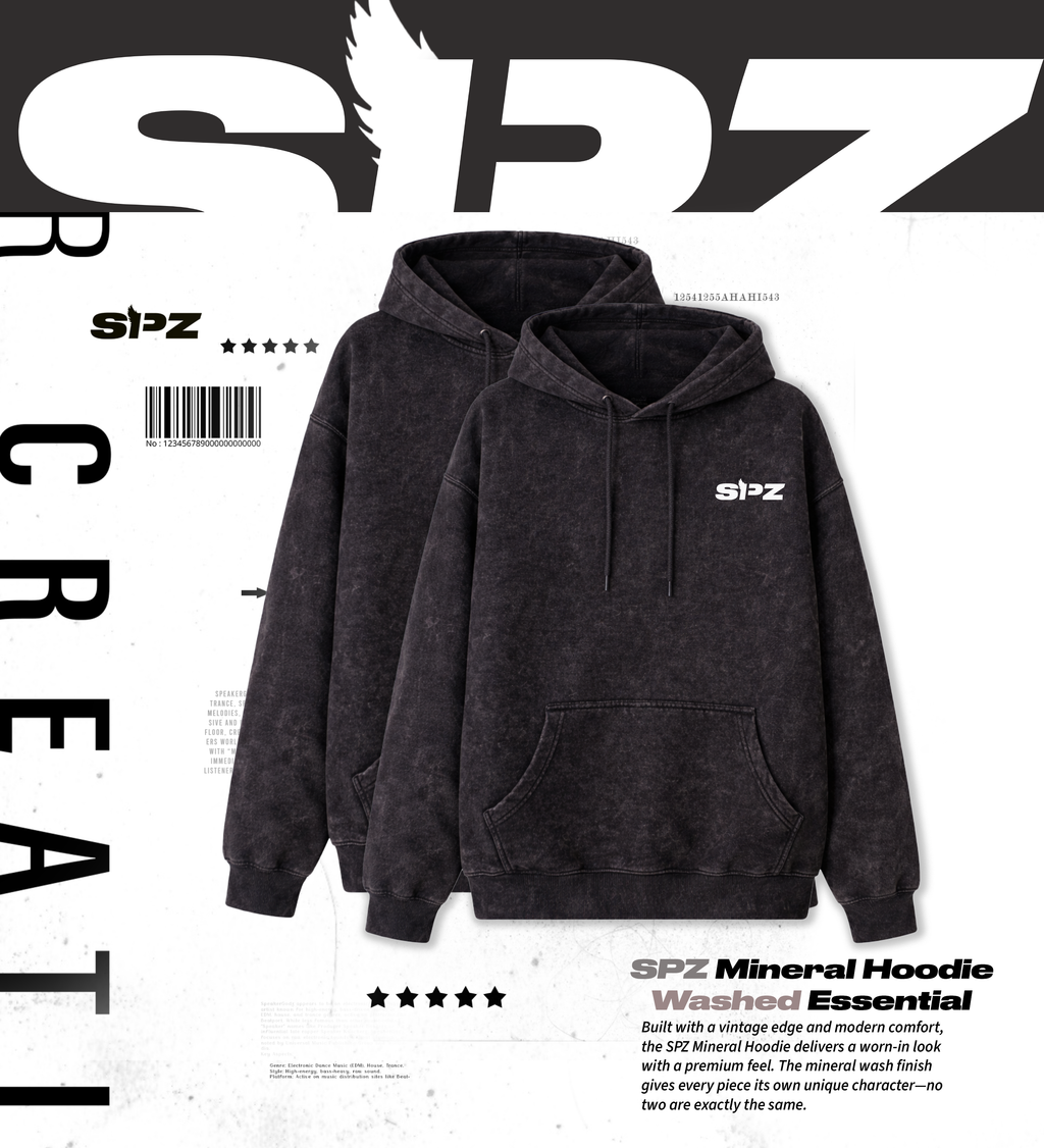 SPZ Mineral Hoodie — Washed Essential